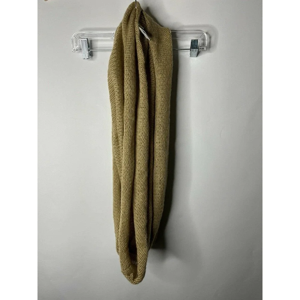 Free Press Beige Infinity Scarf Knit Boho Festival One Size